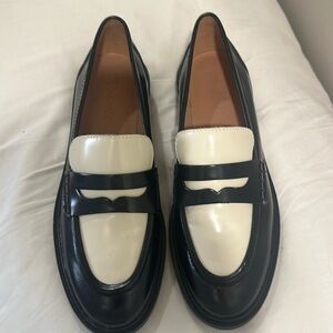 Madewell Vernon chunky black/white loafers